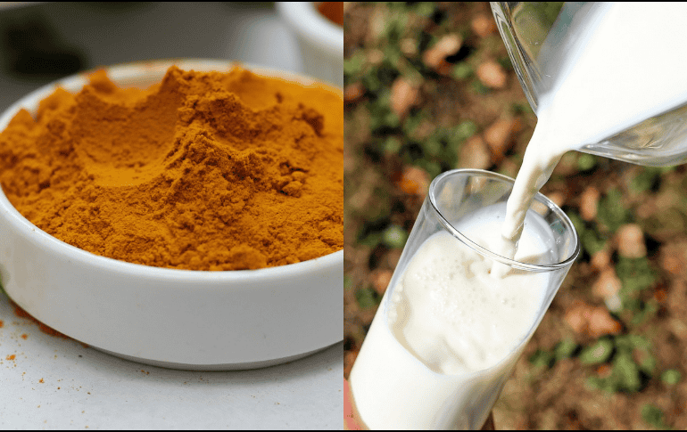 La leche dorada es una bebida que se elabora a base de leche y especias como la cúrcuma, el jengibre, la canela y la pimienta, otorgándole una tonalidad amarilla. ESPECIAL/Imagen de Couleur en Pixabay/Imagen de Summer Malik en Pixabay