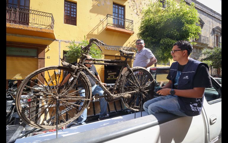 Esta fue la segunda ocasión en que La Fuente prestó su bicicleta para una exposición en el Instituto Cultural Cabañas pues la primera fue en el año de 2006. EL INFORMADOR/ H. Figueroa.