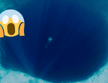 Este agujero azul mide 274 metros de profundidad y 13 mil 690 metros cuadrados de superficie. Flickr