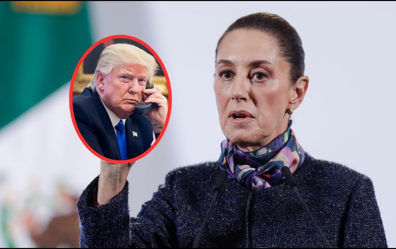 CLAUDIA SHEINBAUM. La llamada ocurrió tras el anuncio de Trump sobre que una de sus primeras órdenes ejecutivas será imponer aranceles a 