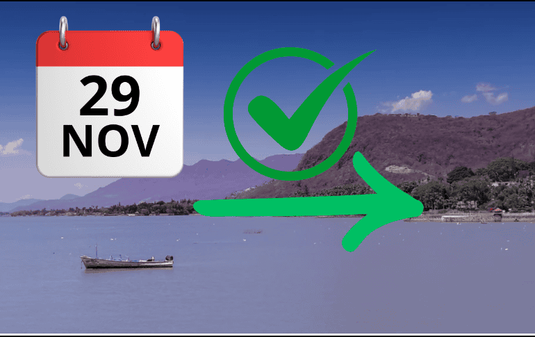 El Lago de Chapala logra mantenerse a la alza con su nivel de agua con números favorables hoy viernes 29 de noviembre de 2024. ESPECIAL/ CANVA
