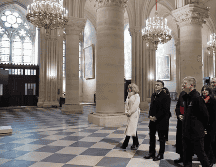 La visita de el presidente francés, dio inicio a una serie de eventos que marcan la reapertura de la obra maestra gótica del siglo XII. EFE / C. PETIT TESSON