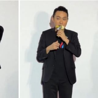 Justin Sun come plátano de 6.2 millones de dólares