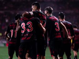 Emanuel Reynoso en festejo de gol, durante el partido de ida de los Cuartos de Final del torneo Apertura 2024 de la Liga BBVA MX. IMAGO7