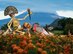 Foto de Jesús López titulada “Catrinas Monumentales Atlixco, Puebla”. CORTESÍA