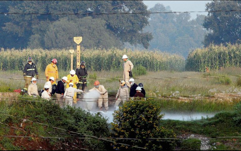 Elementos del Ejército, Protección Civil y Bomberos junto con personal de Pemex, evacuaron a los habitantes de varias colonias cercanas a una fuga de gas en 2019 en el municipio de Amozoc. EL INFORMADOR/ Archivo