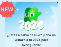 El resumen de Duolingo 2024 muestra a sus usuarios cuánto aprendieron durante el año.ESPECIAL/Duolingo y Canva