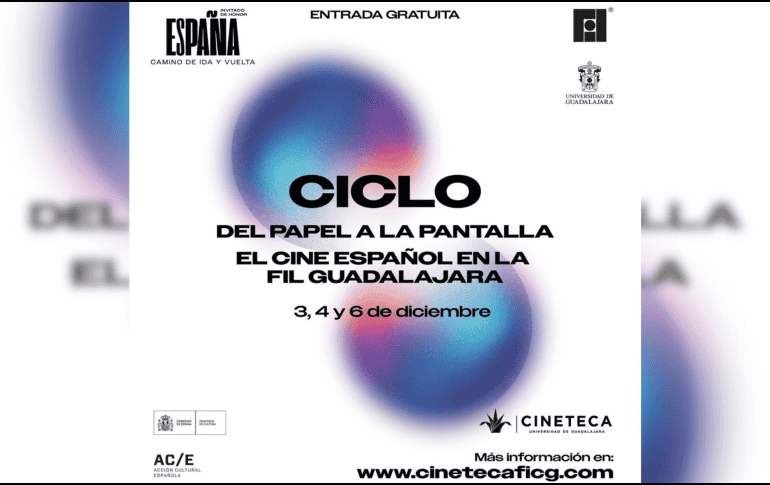 En colaboración con la Feria Internacional del Libro en Guadalajara (FIL) la Cineteca FICG anunció ciclo de películas de origen español. INSTAGRAM / @cinetecaudeg