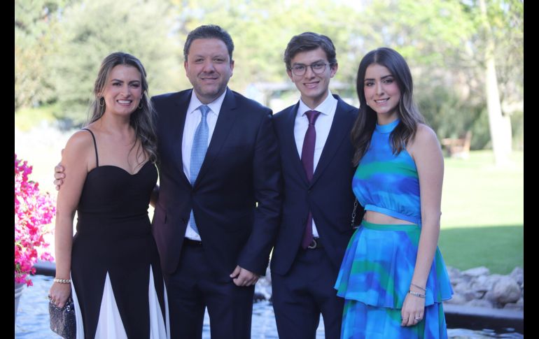 Paola Castillo, Germán Nieto, German Nieto Castillo y Carolina Nieto. GENTE BIEN JALISCO / C. Jimeno