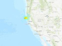 Este jueves 5 de diciembre se registró un sismo fuerte, de magnitud preliminar 7.0, al norte de California. ESPECIAL / USGS