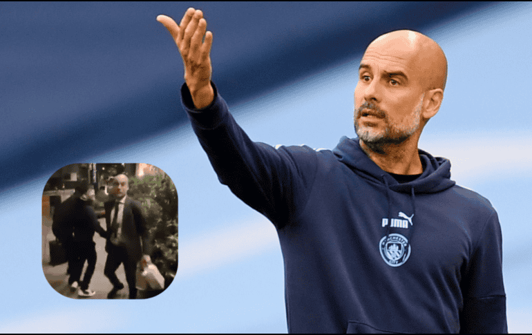Pep Guardiola durante un entrenamiento con el Manchester City. ARCHIVO / EFE