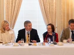 Juan Ramón de la Fuente durante la reunión, realizada en el contexto de las tensiones generadas por la llegada del presidente electo de Estados Unidos, Donald Trump. EFE/SRE