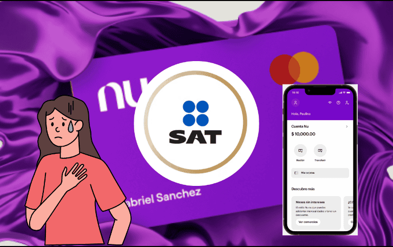El SAT compartió información importante para los cuentahabientes de NU que superen esta cantidad en sus apartados digitales durante el mes de diciembre. ESPECIAL/ CANVA/ NUBANK