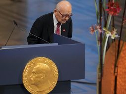 Terumi Tanaka, representante del grupo 'Nihon Hidankyo' que ganó el Premio Nobel de la Paz. AP /K. Cheung