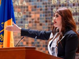 La diputada recalca que desde 1824 a la fecha, 42 magistrados han presidido el Supremo Tribunal de Justicia en Jalisco, todos hombres. CORTESÍA/PRI JALISCO