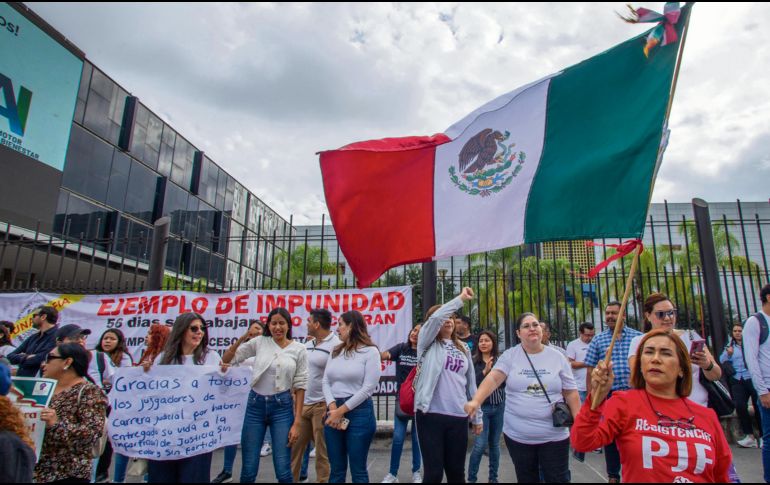 La elección de jueces ha encontrado una fuerte oposición por parte de trabajadores del Poder Judicial. AFP/J. Aguilar
