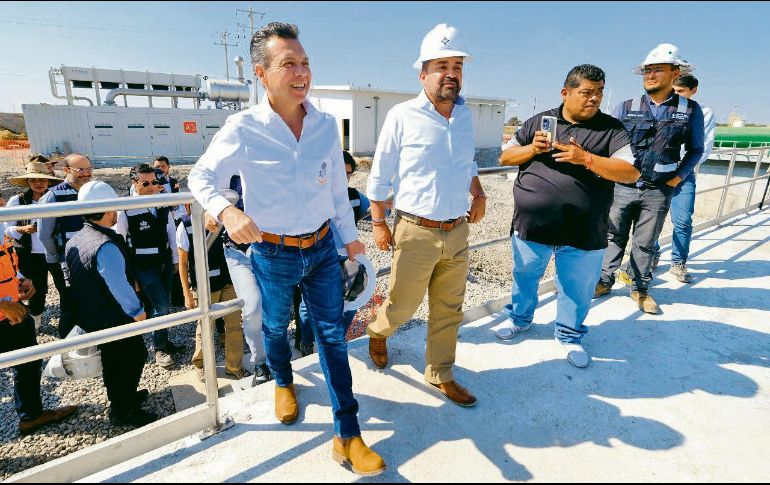 Pablo Lemus y autoridades de la Conagua realizaron una gira de trabajo para detallar las obras de saneamiento de la cuenca. ESPECIAL