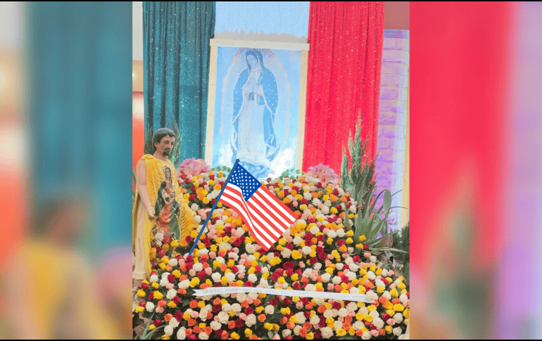 Celebran a la Virgen con tradicionales flores, cantos y danzas en la iglesia Holy name of Jesus en Texas. ESPECIAL/Cortesía