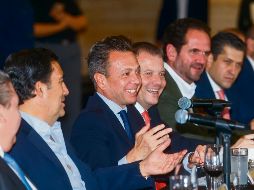 Pablo Lemus durante la última sesión del Consejo Directivo de Coparmex Jalisco. ESPECIAL