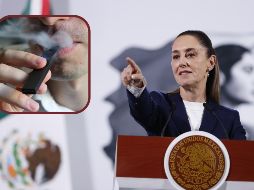 CLAUDIA SHEINBAUM. El Senado mexicano aprobó el pasado 11 de diciembre, la reforma que restringe desde la Constitución la producción, venta y uso de vapeadores y cigarrillos electrónicos. ESPECIAL, EFE / M. Guzmán y AFP
