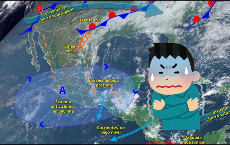 La Comisión Nacional del Agua (CONAGUA) ha anunciado que este lunes llega el frente frío número 15. X/ @conagua_clima.