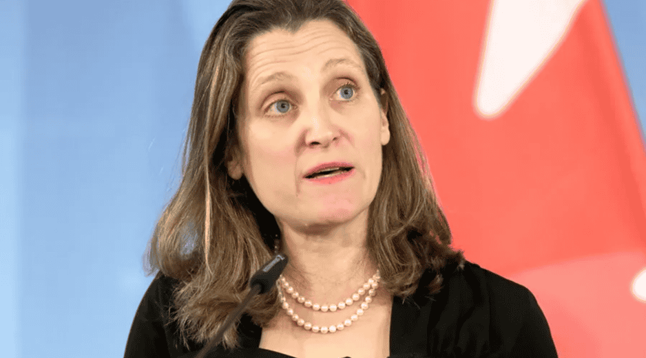 Freeland publicó en las redes sociales su carta de dimisión. EFE / ARCHIVO