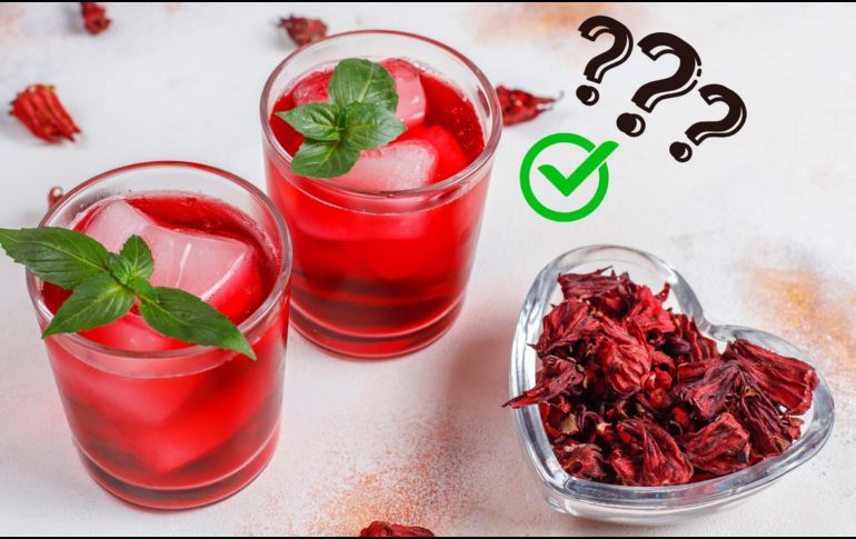 La flor de jamaica es rica en vitaminas y minerales. ESPECIAL/ Freepik y Canva