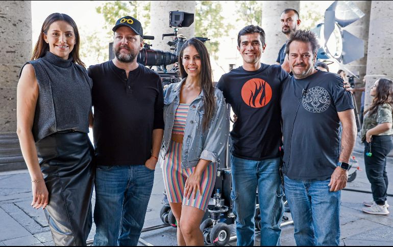 Nora Huescas, Adrián García Bogliano, Gigi Saul Guerrero, Eugenio Rubio y Javi Colinas forman parte del talento que hace posible la filmación de este largometraje. EL INFORMADOR/ H. Figueroa