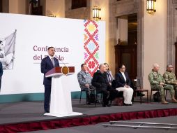 El gabinete de Seguridad del gobierno de Claudia Sheinbaum, en Palacio Nacional. ESPECIAL