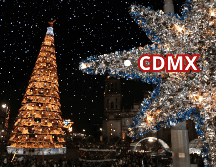 Existen diversas actividades navideñas en el Zócalo de la CDMX mientras ofrecen nevadas artificiales. NOTIMEX/G. Duran