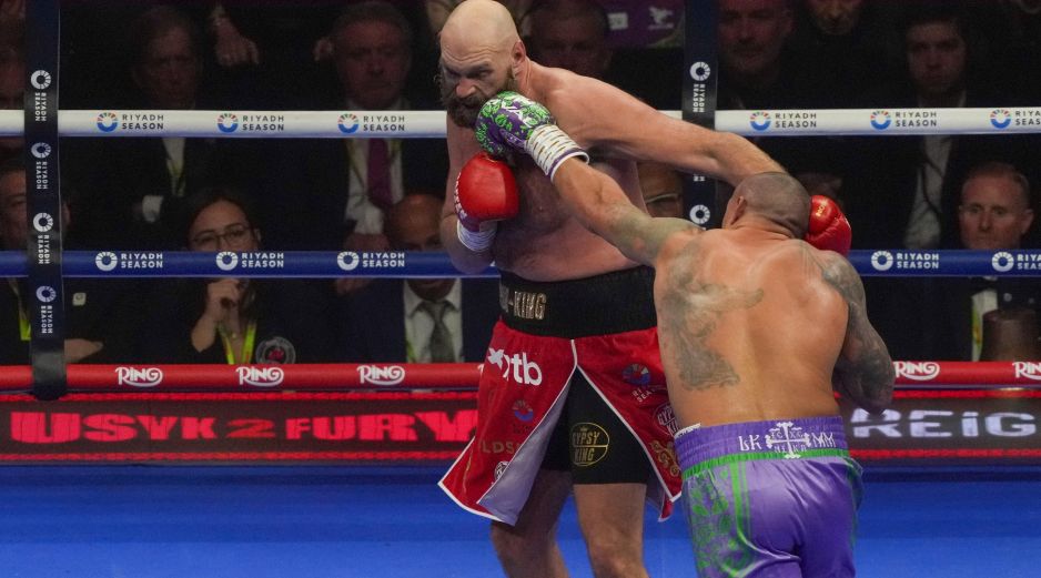El peso extra con el que llegó Fury le jugó en contra y esta vez la victoria de Usyk fue más clara. AP/F. Augstein