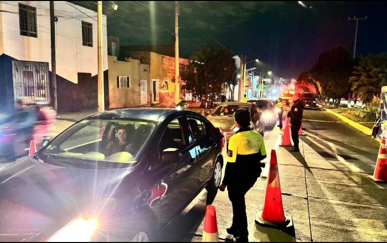 La cifra se ha mantenido desde 2022, con cuatro retenciones durante la noche de la celebración navideña. ESPECIAL/ Policía Vial