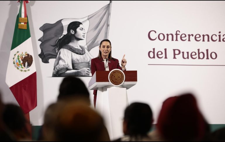 CLAUDIA SHEINBAUM. En México preocupan las deportaciones masivas prometidas por Trump porque los mexicanos son cerca de la mitad de los 11 millones de indocumentados en EU y sus remesas representan casi el 4% del PIB nacional. EFE / J. Méndez