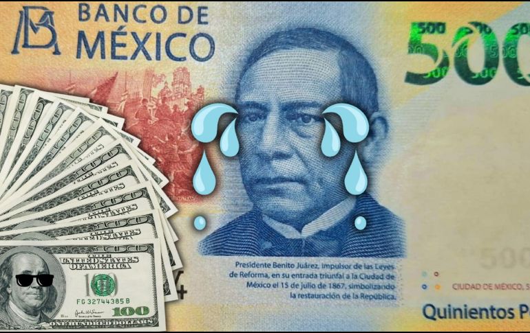 El peso acumula una depreciación de 21.7% o 3.69 pesos frente al nivel de 16.95 que tenía al acabar 2023. EL INFORMADOR / O. ÁLVAREZ