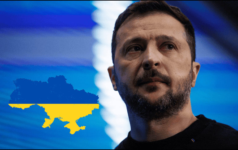 El presidente de Ucrania aseguró que hará todo lo que se encuentre en sus manos para lograr que su país finalmente regrese a la paz en 2025. EFE/ Olivier Matthys/ ESPECIAL/ CANVA