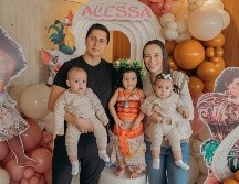 Òscar Alvidrez y Karen Chavira con sus hijos Maximo, Alessa y Lía. GENTE BIEN JALISCO / Cortesía
