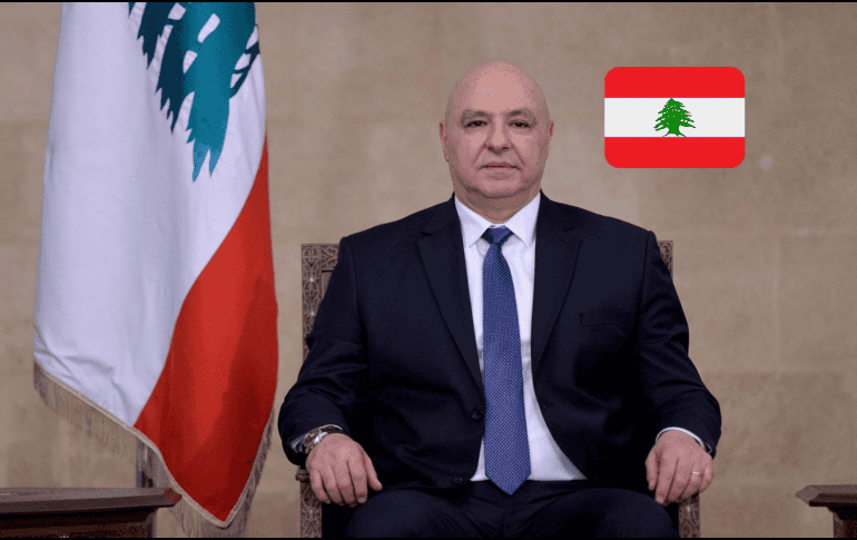El presidente del Líbano, Joseph Aoun, antes de la ceremonia de juramento en el Parlamento en Beirut, Líbano, el 09 de enero de 2025. EFE/W. Hamzeh