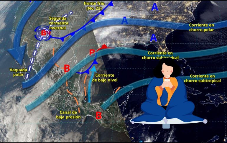 Se espera que la segunda tormenta invernal afecte el noroeste y norte de México durante la noche de hoy y la madrugada del viernes.