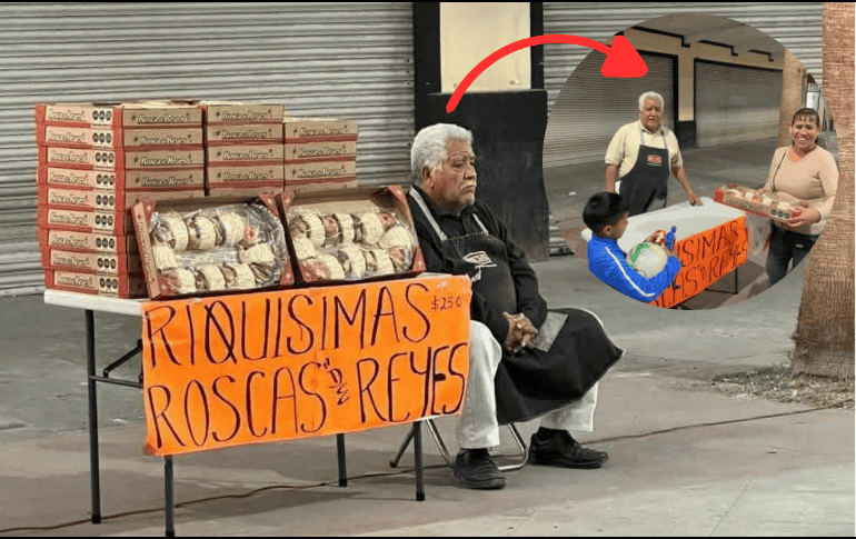  El 6 de enero el adulto mayor salió a vender sus panes sin tener éxito. ESPECIAL/X @BerniceSanz