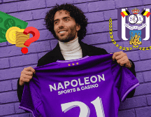 César Huerta durante su presentación con el Anderletch de Bélgica. X / @rscanderlecht