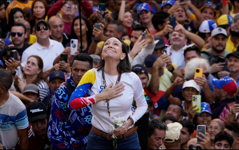 María Corina Machado expresó su gratitud al presidente electo de Estados Unidos, Donald Trump vía X. AP/ARCHIVO
