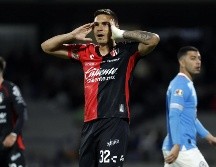 Uros Durdevic celebra el gol tras anotar el gol del empate. EFE/S. Gutiérrez