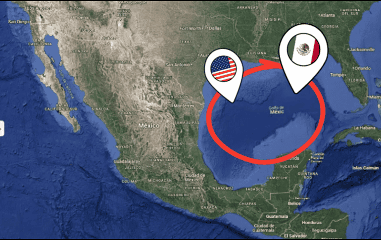 El Golfo de México, un cuerpo de agua semicerrado que forma parte del océano Atlántico, cuenta con una superficie aproximada de 1 millón 550 mil kilómetros cuadrados (km²). 
 Google maps