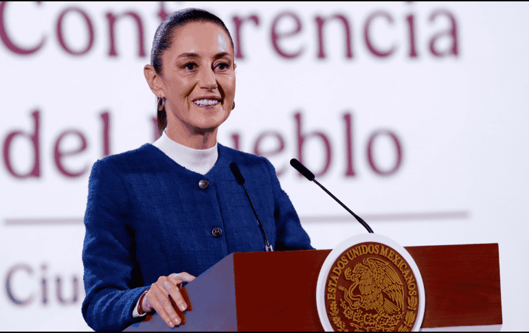 Sheinbaum se refirió a las declaraciones de Trump, quien anunció la creación de un organismo que servirá para recaudar aranceles, comparándolo con el Servicio de Impuestos Internos que recauda dinero de los estadounidenses. EFE / M. Guzmán