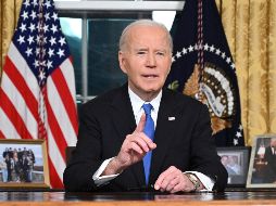 Biden también aprovechó esta oportunidad, una de las últimas que tendrá de hablar en público como presidente, para hacer balance de su gestión en los últimos cuatro años. EFE/ MANDEL NGAN.