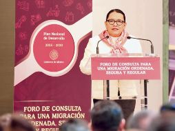 Rosa Icela Rodríguez, apoya la propuesta de la Presidenta para dialogar con Estados Unidos. ESPECIAL