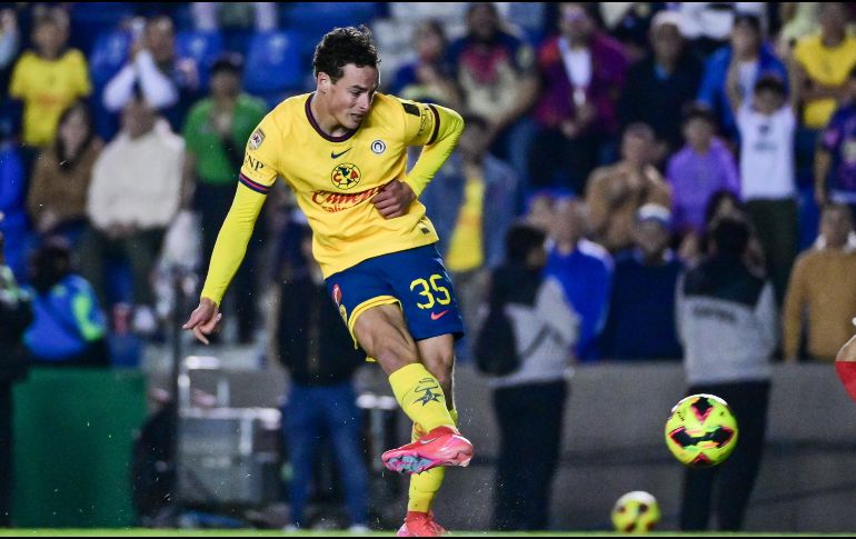 Esteban Lozano entró de cambio y con dos minutos en la cancha logró la anotación del empate en el duelo entre América y Tijuana. IMAGO7/A. Chávez