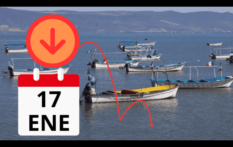 De acuerdo con el CEA Jalisco, este es el nivel de lago de Chapala hoy viernes 17 de enero de 2025. EL INFORMADOR/ ARCHIVO/ ESPECIAL/ CANVA