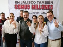 Durante su discurso, Erika Pérez aseguró que se va por el camino correcto y que Morena se abrirá a todas las personas que buscan un cambio en Jalisco. CORTESÍA.