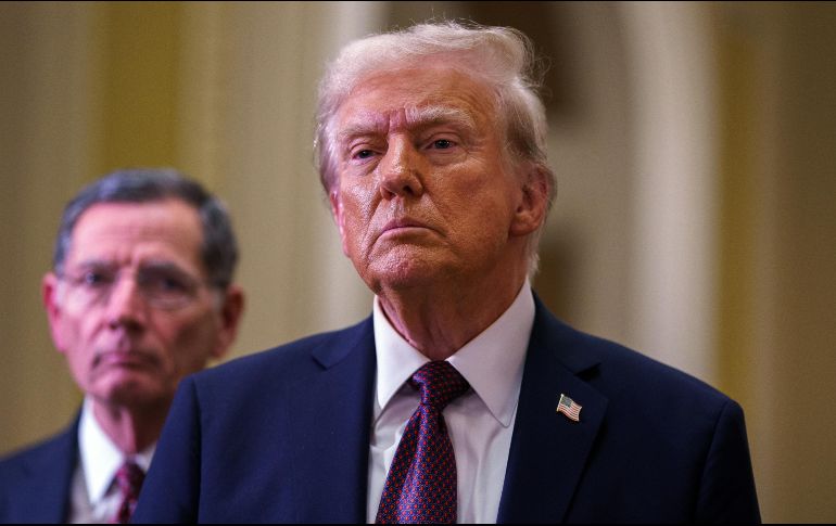 Trump pidió la dimisión del gobernador de California, el demócrata Gavin Newsom, y le acusó de incompetente y de priorizar las políticas medioambientales por encima de la seguridad pública. EFE/W. OLIVER.